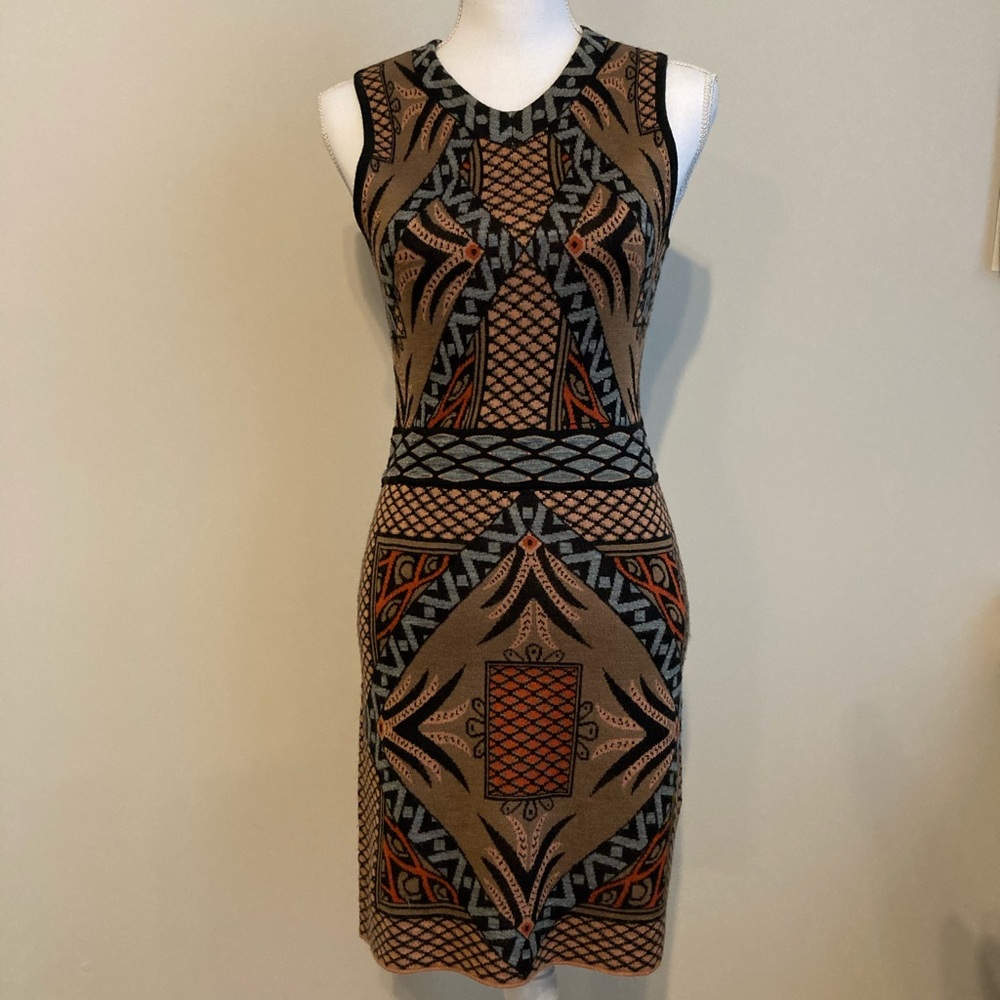 Sweet Sinammon Boho Print Knit Dress